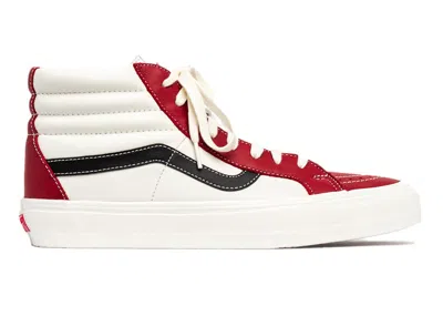 Pre-owned Vans Men's  Sk8hi Reissue Vlt Lx Sneakers In Chili Pepper/marshmallow/black