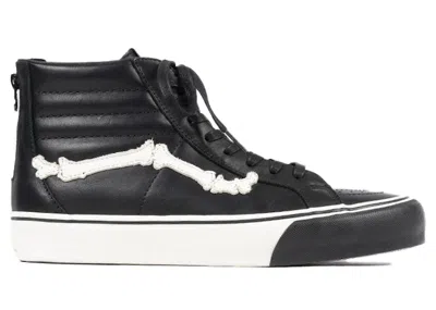 Pre-owned Vans Men's  Sk8hi Reissue Zip Lx Blends Bones Sneakers In Black/white