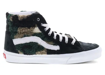 Pre-owned Vans Men's  Sk8hi Sherpa Sneakers In Camo/black In Multi