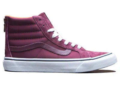 Pre-owned Vans Men's  Sk8hi Slim Zip Boom Boom Sneakers In Burgundy