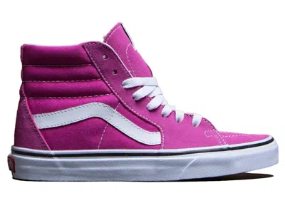 Pre-owned Vans Men's  Sk8hi Sneakers In White/very Berry In Multi