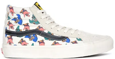 Pre-owned Vans Men's  Sk8hi Spongebob Beige Sneakers In Red/black In Multi