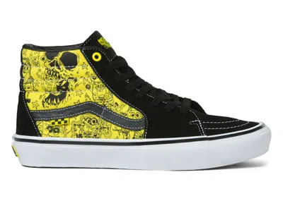 Pre-owned Vans Men's  Sk8hi Spongebob Squarepants Mike Gigliotti Sneakers In Black/yellow/white In Multi