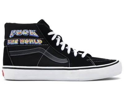 Pre-owned Vans Men's  Sk8hi Supreme Fuck The World Sneakers In Black/true White