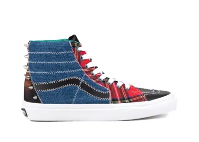 Pre-owned Vans Men's  Sk8hi Tartan Daze Sneakers In Blue/red/grey