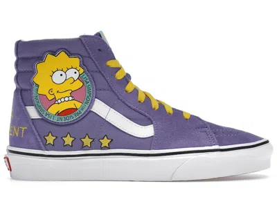 Pre-owned Vans Men's  Sk8hi The Simpsons Lisa Sneakers In Purple/true White In Multi