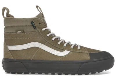 Pre-owned Vans Men's  Sk8hi Waterproof Mte Sneakers In Olive Drab Green/brown