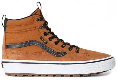 Pre-owned Vans Men's  Sk8hi Waterproof Sneakers In Glazed Ginger Brown