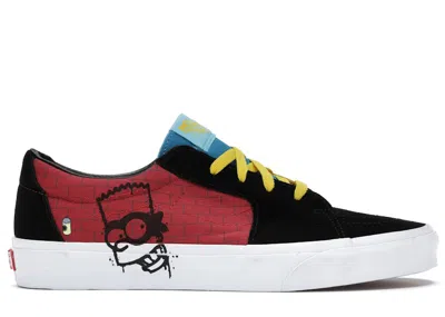 Pre-owned Vans Men's  Sk8low The Simpsons El Barto Sneakers In Red/black