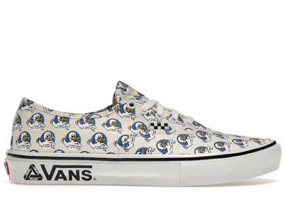 Pre-owned Vans Men's  Skate Authentic Palace Jeremy The Duck Classic Sneakers In Classic White/royal In Multi