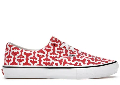 Pre-owned Vans Men's  Skate Era Supreme Monogram S Logo Sneakers In Red/white In Multi