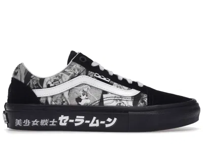 Pre-owned Vans Men's  Skate Old Skool Pretty Guardian Sailor Moon Sailor Sneakers In Black/white