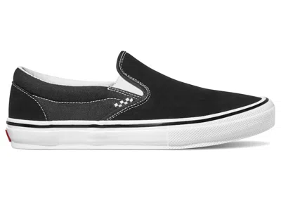 Pre-owned Vans Men's  Skate Slipon Sneakers In Black/white In Multi