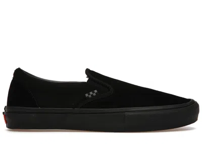 Pre-owned Vans Men's  Skate Slipon Triple Sneakers In Black