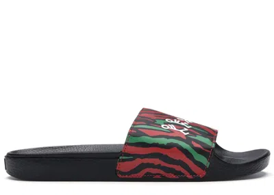 Pre-owned Vans Men's  Slideon A Tribe Called Quest Sneakers In Black/red In Multi