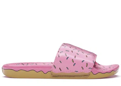 Pre-owned Vans Men's  Slideon The Simpsons Donut Sneakers In Pink/tan