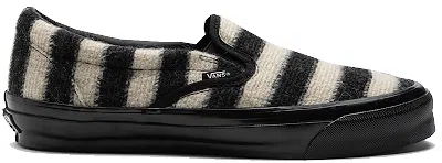 Pre-owned Vans Men's  Slipon Concepts World's End Sneakers In Black/marshmallow In Multi
