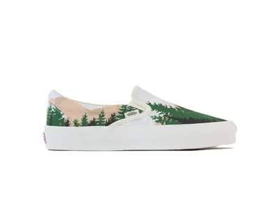 Pre-owned Vans Men's  Slipon Kith 10th Anniversary Sneakers In Treescape In Green