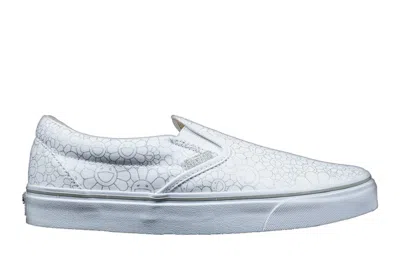 Pre-owned Vans Men's  Slipon Lx Murakami Silver Flower Sneakers In Silver Line