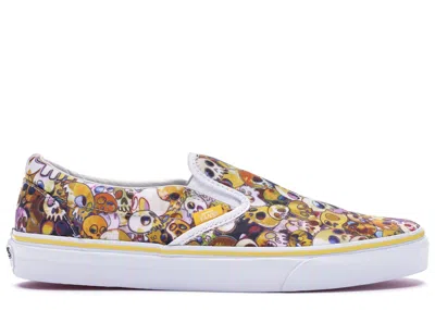 Pre-owned Vans Men's  Slipon Lx Murakami Skull Sneakers In Yellow