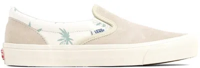 Pre-owned Vans Men's  Slipon Modernica Light Blue Repeat Sneakers In Seed Pearl/palm Leaf In Multi
