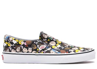 Pre-owned Vans Men's  Slipon Peanuts Sneakers In The Gang/black