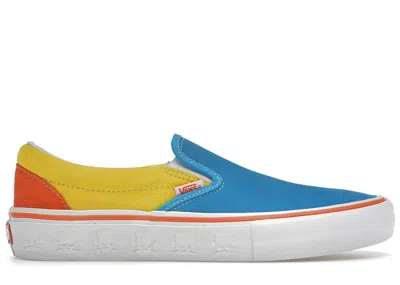 Pre-owned Vans Men's  Slipon Pro The Simpsons Sneakers In Blue/yellow