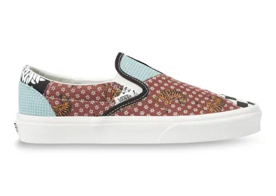 Pre-owned Vans Men's  Slipon Tiger Patchwork Sneakers In Black/true White