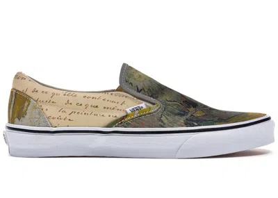 Pre-owned Vans Men's  Slipon Van Gogh Sneakers In Skull/true White