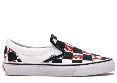 Pre-owned Vans Men's  Slipon Vivienne Westwood Anglomania Sneakers In Checkerboard/white