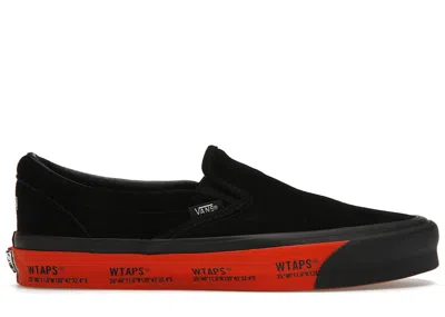 Pre-owned Vans Men's  Slipon Wtaps Sneakers In Black/orange
