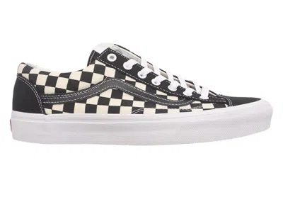 Pre-owned Vans Men's  Style 36 Checkerboard Sneakers In White/black
