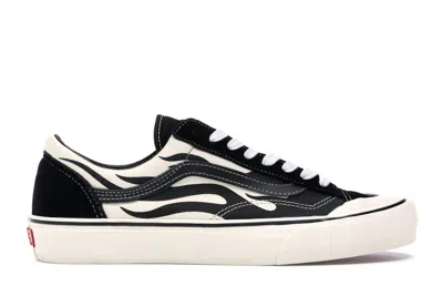 Pre-owned Vans Men's  Style 36 Flames Sneakers In Black/white