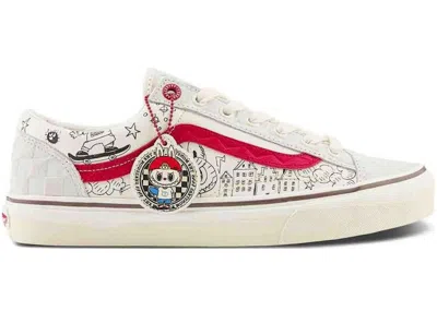 Pre-owned Vans Men's  Style 36 Labubu The Monsters Sneakers In Marshmallow/red