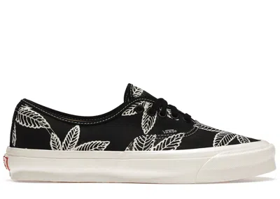 Pre-owned Vans Men's  Ua Og Authentic Lx Sweet Leaf Sneakers In Black/white