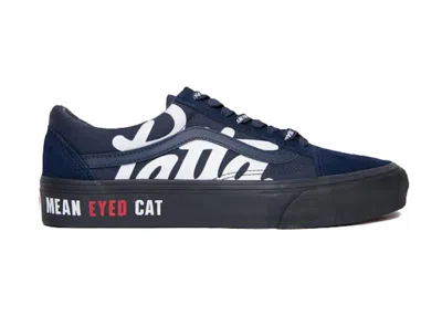 Pre-owned Vans Men's  Ua Old Skool Vlt Lx Patta Mean Eyed Cat Navy Sneakers In Salute/black