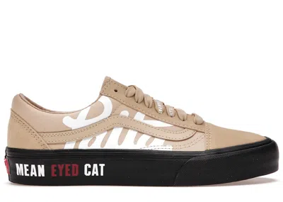 Pre-owned Vans Men's  Ua Old Skool Vlt Lx Patta Mean Eyed Cat Sneakers In Almond Buff/black