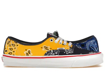 Pre-owned Vans Men's  Vault Og Authentic Lx Bedwin & The Heartbreakers Yellow Bandana Sneakers