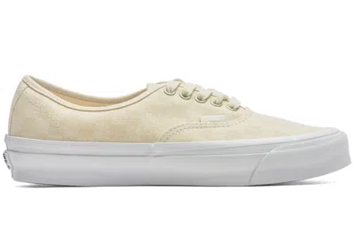Pre-owned Vans Men's  Vault Og Authentic Lx Checkerboard Vintage Sneakers In Cream/white