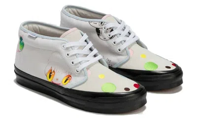 Pre-owned Vans Men's  Vault Og Chukka Javier Calleja Sneakers In Whiteblack In Multi