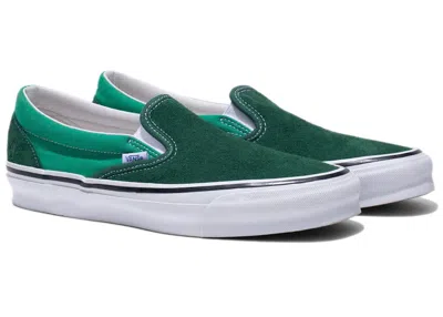 Pre-owned Vans Men's  Vault Og Classic Slipon Lx Noah Green Sneakers In Kelly/dark Forest