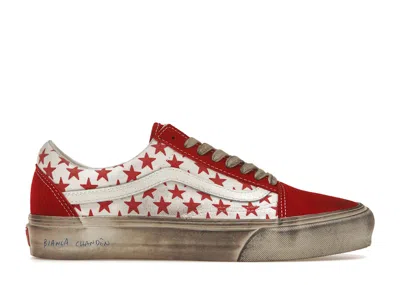 Pre-owned Vans Men's  Vault Og Old Skool Lx Bianca Chandon Sneakers In Red/white In Multi