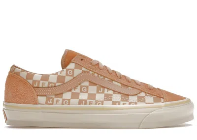 Pre-owned Vans Men's  Vault Og Style 36 Lx Joe Freshgoods The Honeymoon Stage Peach Sneakers In Khaki/checkerbo