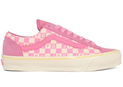 Pre-owned Vans Men's  Vault Og Style 36 Lx Joe Freshgoods The Honeymoon Stage Sneakers In Pink/checkerboard/off In Multi