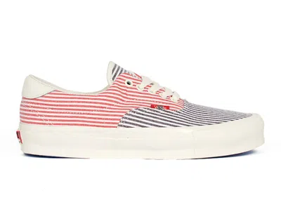 Pre-owned Vans Men's  Vault Og Style 45 Lx Maritime Nautical Stripes Sneakers In Black/goji Berry