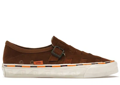 Pre-owned Vans Men's  Vault Style 47 Huarache Taka Hayashi Brown Sneakers In Monk's Robe/marshmallow In Multi