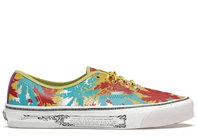 Pre-owned Vans Men's  Vault Ua Og Authentic Lx Aries Leaf Sneakers In Weed/muted/yellow