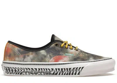 Pre-owned Vans Men's  Vault Ua Og Authentic Lx Aries Sneakers In Tie Dye/black/orange In Multi