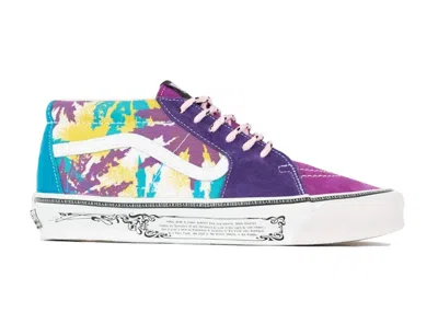 Pre-owned Vans Men's  Vault Ua Og Sk8mid Lx Aries Leaf Yellow Sneakers In Weed/bright/purple