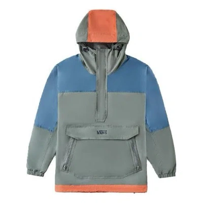 Vans Men's  Work Weird Colorblock Casual Sports Jacket Olive Green In Blue